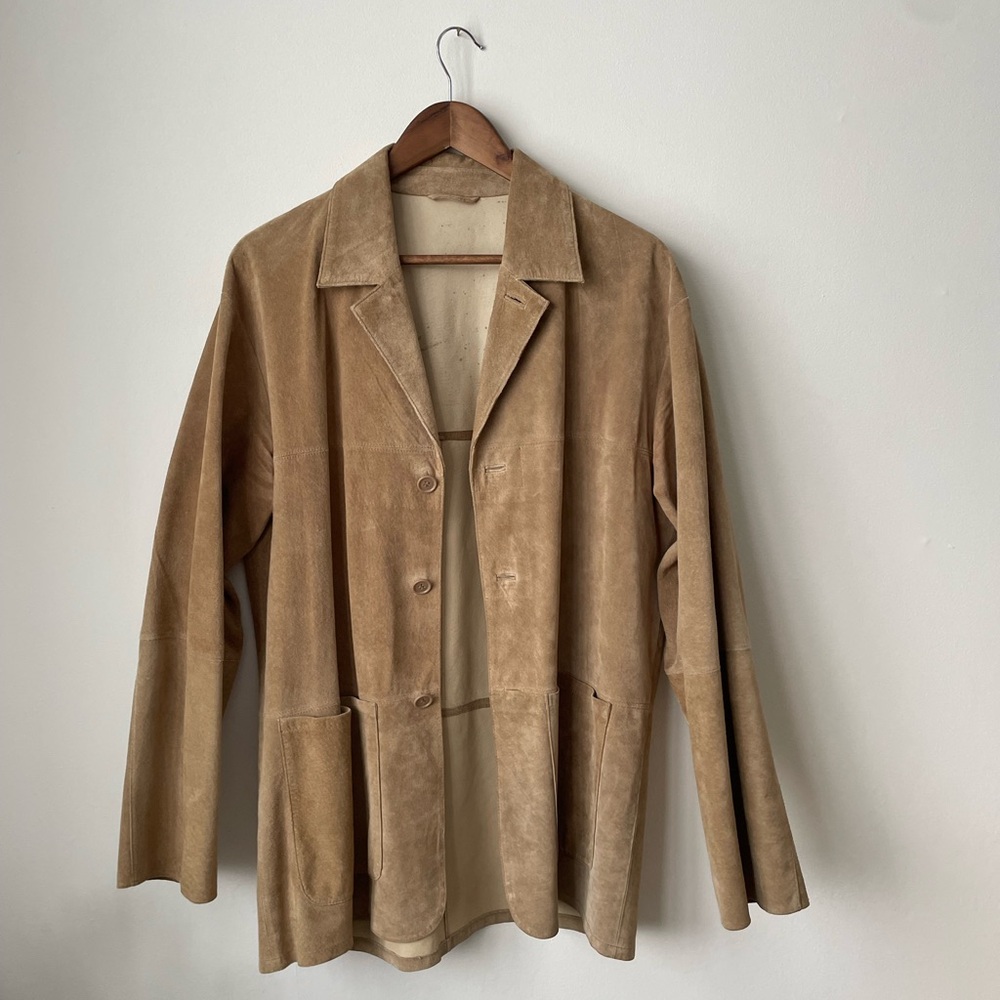 REMOVING FEB 23rd -->MASSIMO Tan Suede Blazer - EUC